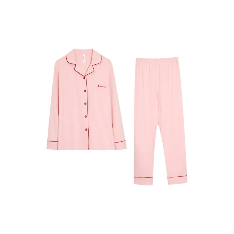 Red Beans At Home Pajama Set Women's-4