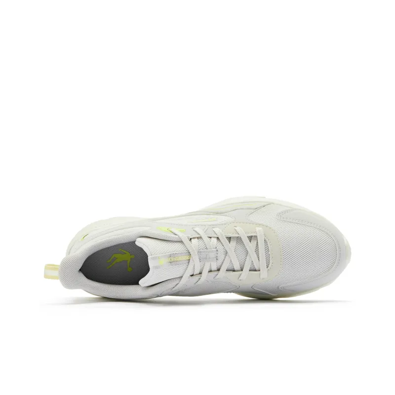 QIAODAN Cushioning, Wear Resistant Low Top Running Shoes Women's Silver White-3