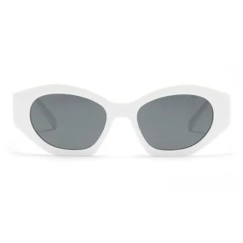 Prsr Irregular Shape Sunglasses Unisex White/Tortoiseshell