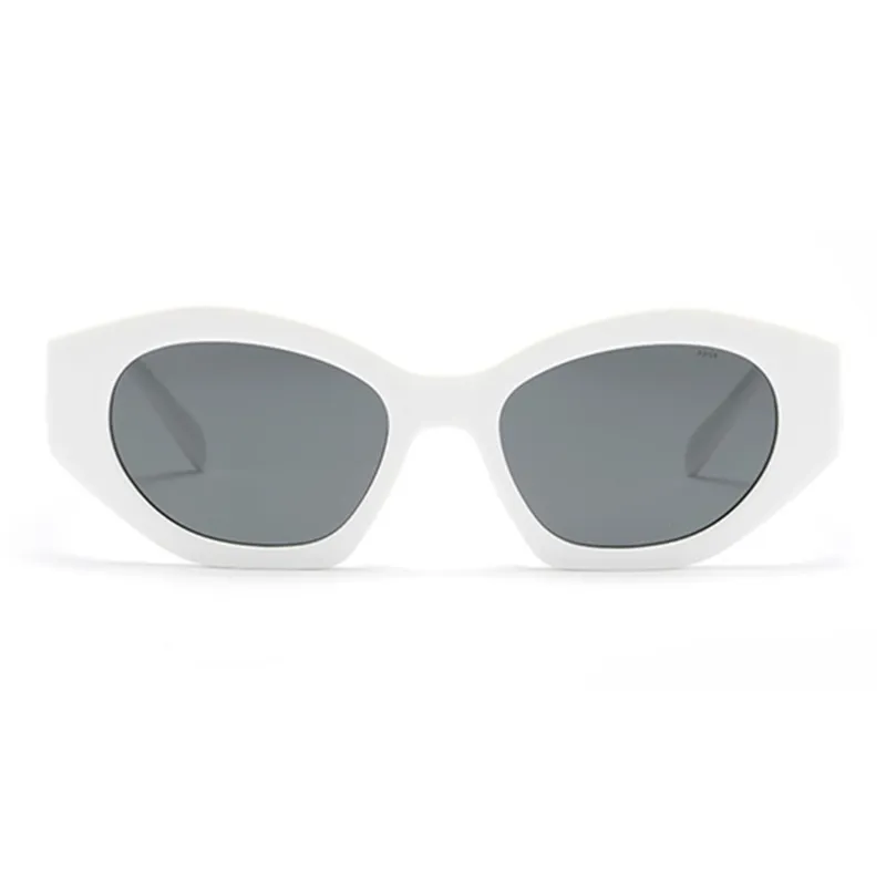 Prsr Irregular Shape Sunglasses Unisex White/Tortoiseshell-0
