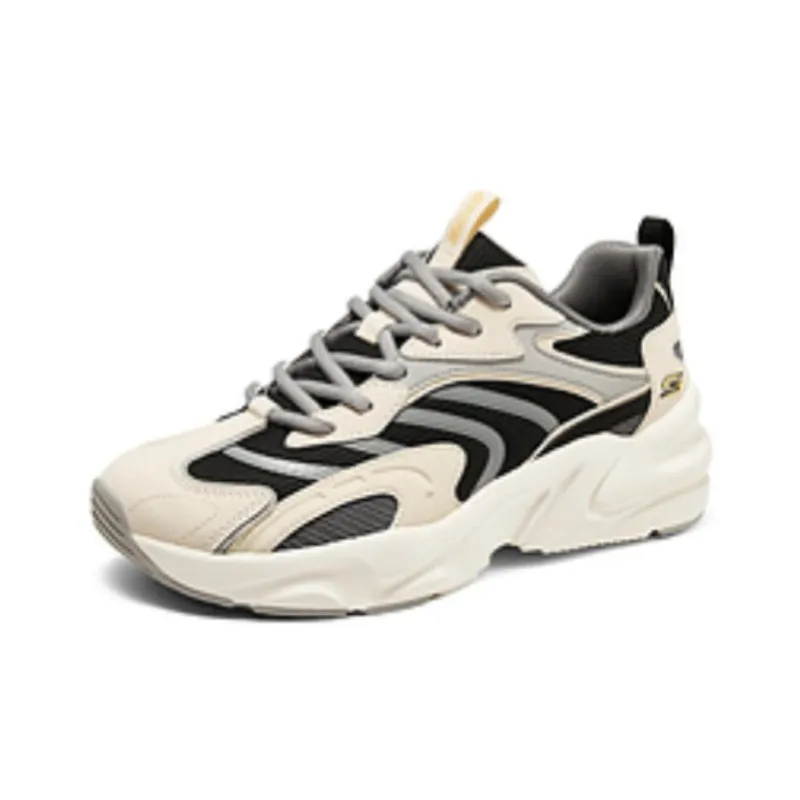 Skechers DLITES Anti Slip Wear Resistant Low Top Casual Running Shoes Women's Beige Black-2