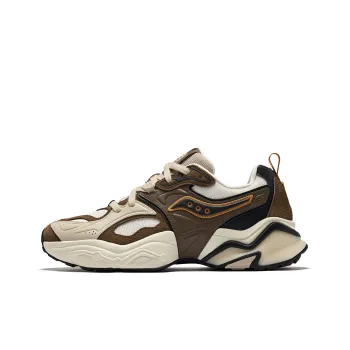 Saucony Low Top Running Shoes Unisex Brown Beige Black