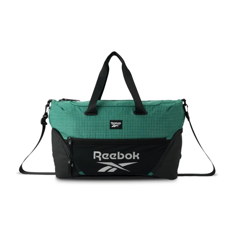 Reebok Fabric Shoulder Bag, Crossbody Bag, Handbag Medium Size Men's Black/Navy Blue/Gray Green-4