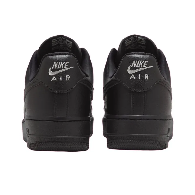Nike Air Force 1 Low '07 Lx Black Silver Mini Swoosh Women's-4