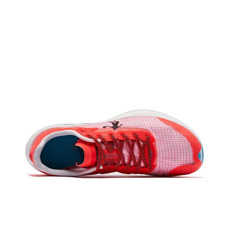 QIAODAN Flying Shadow PB1.0 Slip Resistant, Abrasion Resistant, Lightweight Low Top Running Shoes Women's Orange Blue-2