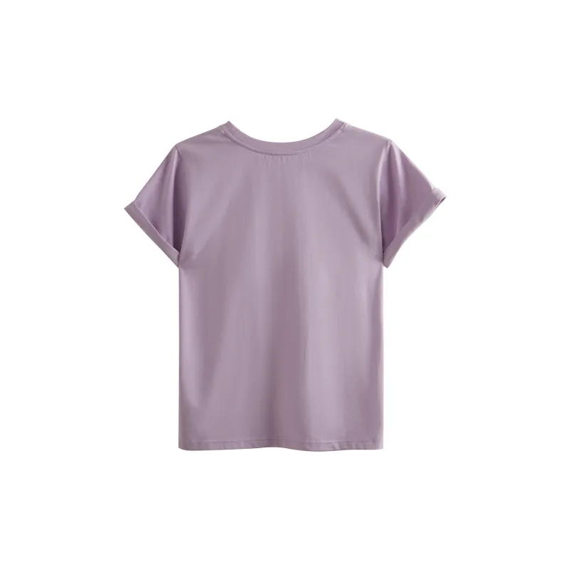 Olrain T Shirts Women's Purple-1