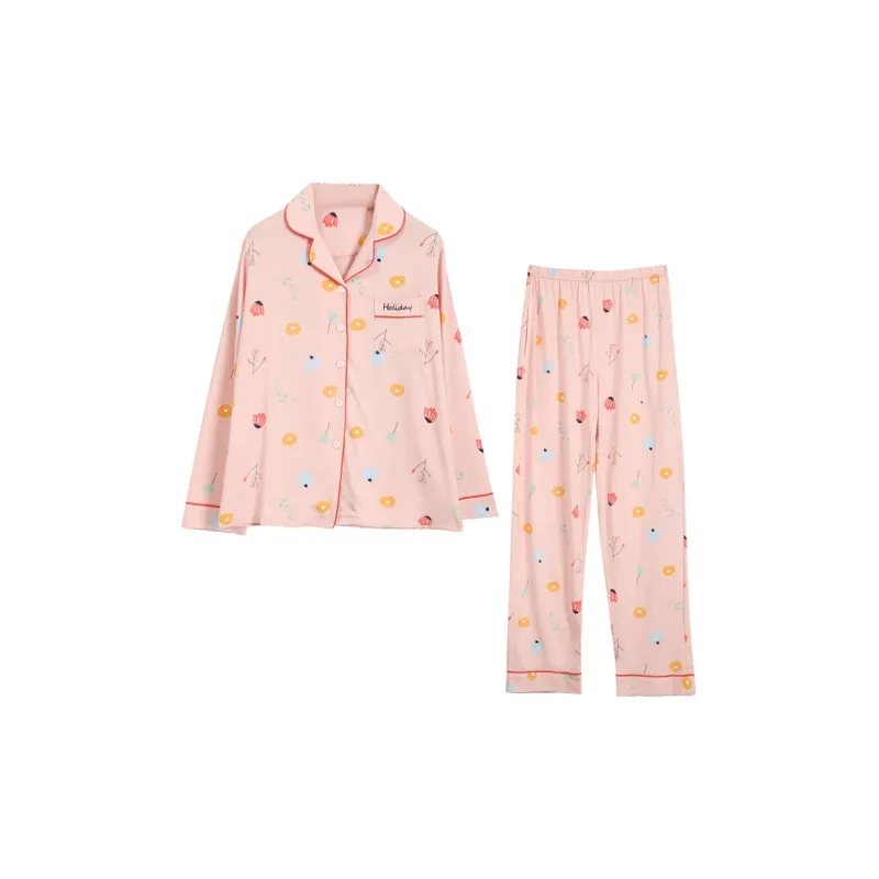 Red Beans At Home Pajama Set Women's-0