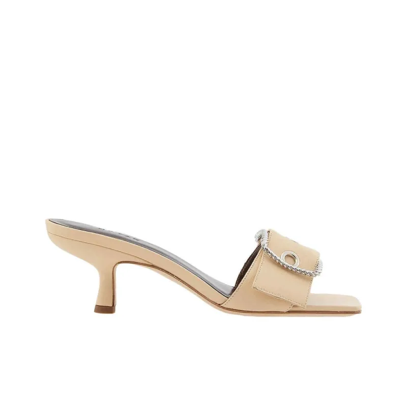 By Far Slide Slippers Women's Beige-1
