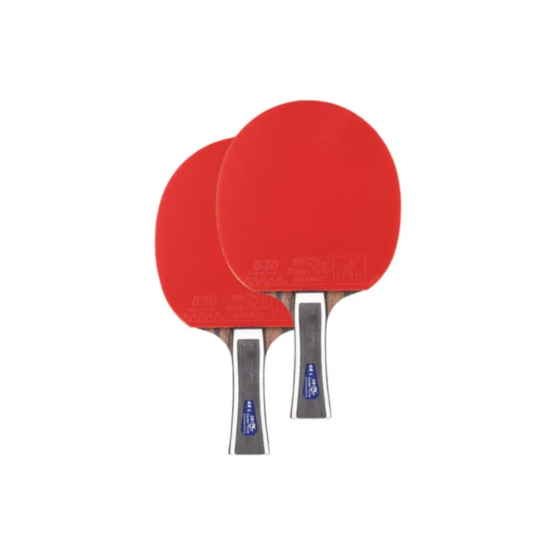 DOUBLEFISH Ping Pong Paddles Unisex Pure Wood Red Horizontal Beat Straight Beat-26