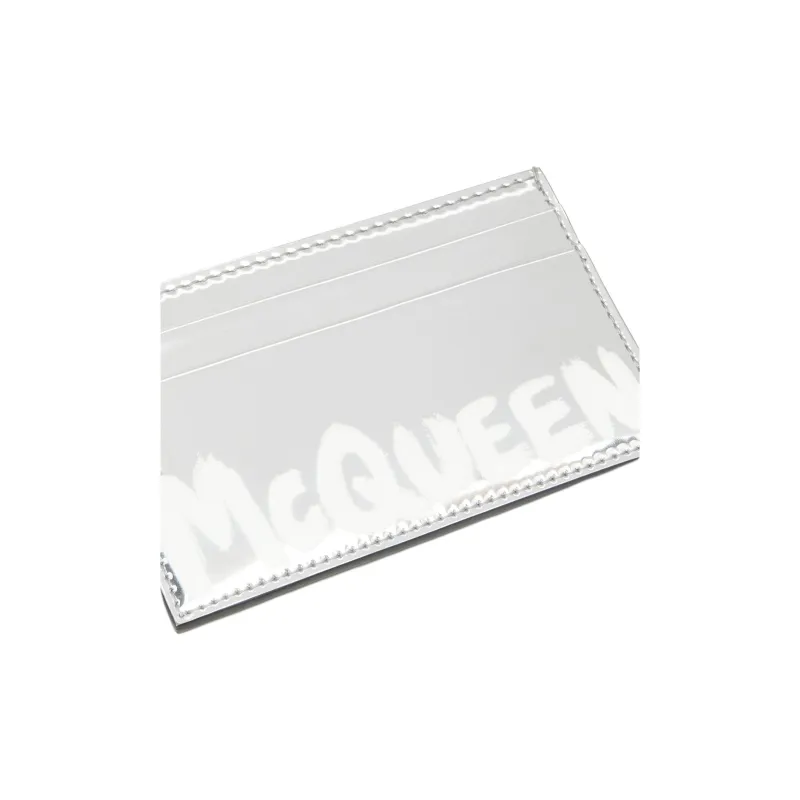 Alexander McQueen Thermoplastic Polyurethane Card Holder Men's Silver-3