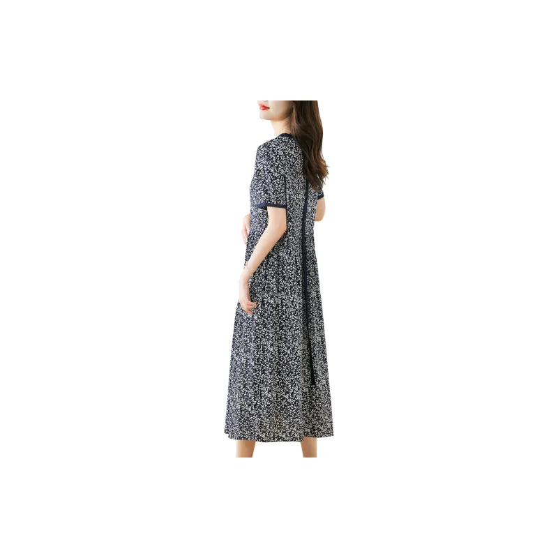 Hang Yi Court Short Sleeved Dresses Women's Multicolor-1