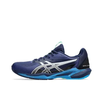 Asics Solution Speed FF 3 Cushioning, Slip Resistant, And Abrasion Resistant Low Top Tennis Shoes Men's Blue White