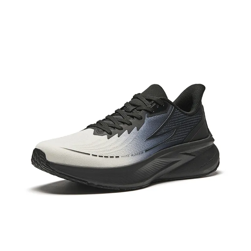 Anta Cushioning Wear Resistant Low Top Running Shoes Men's Ivory White-1