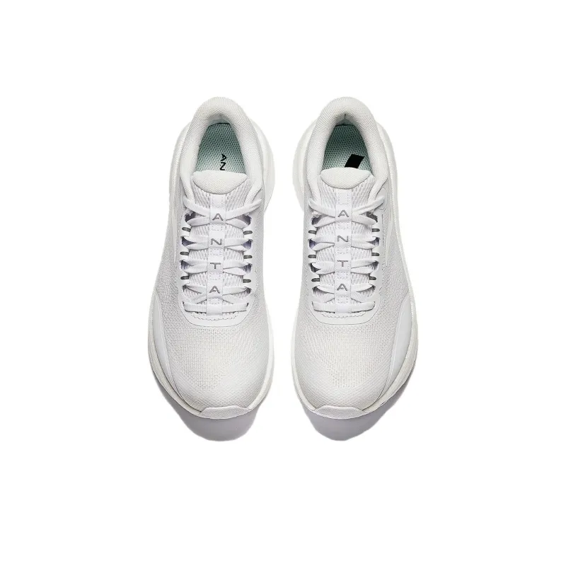 Anta Cushioning Wear Resistant Low Top Casual Running Shoes Women's White-2