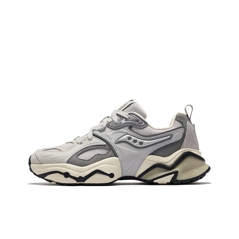 Saucony Low Top Running Shoes Unisex Gray Silver-0