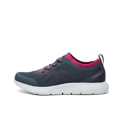 TOREAD Running Shoes Women's Low-Top Dark Gray/Bright Purple