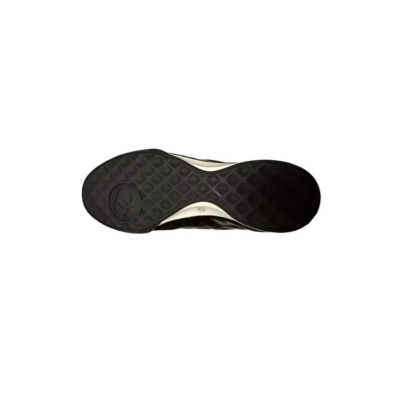 CHANEL 25S German Army Trainers Low Top Casual Shoes Women's Black-6