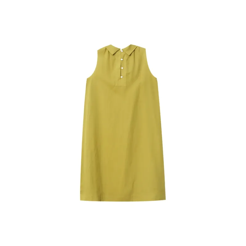 CHARM PICK Sleeveless Dress Women's Yellow-1