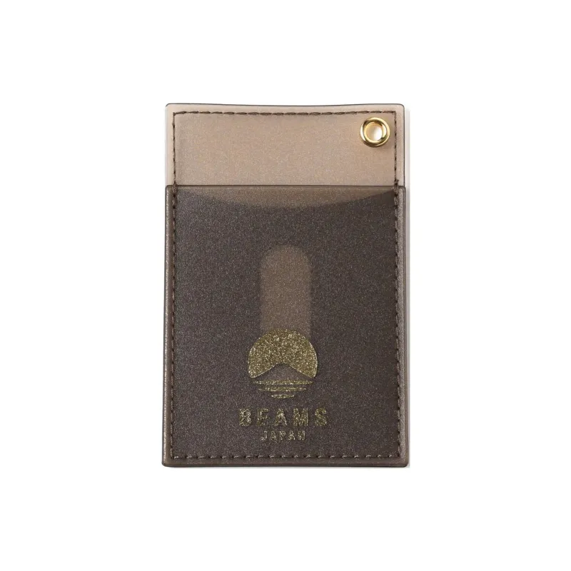 Beams MISTY LAYER Collaboration PVC Card Holder Men's Pink/Blue/Brown-6