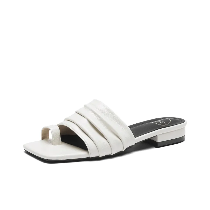 Safiya Slide Slippers 2.6cm Women's Beige-0