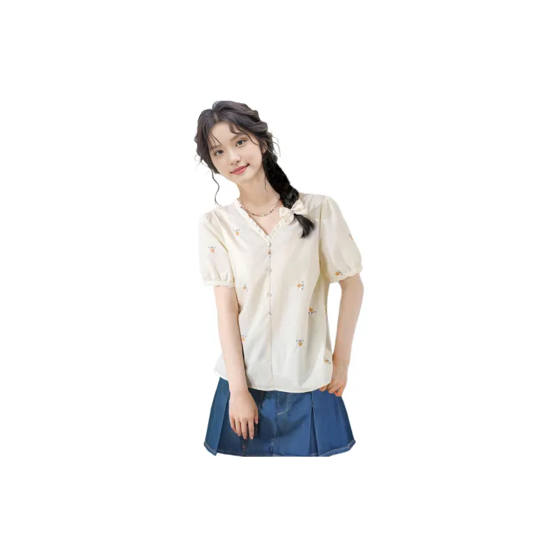 Wbwq Chiffon Shirt Women's Multiple Colors-11