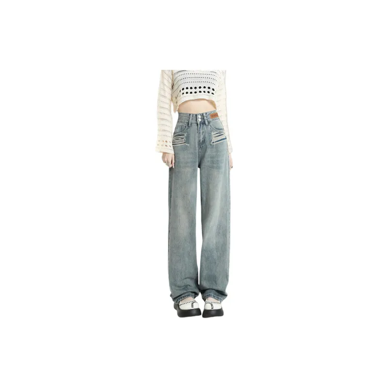 Weixi Jeans Women's Cool Tea Blue-3