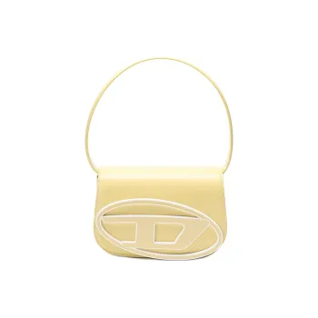 DIESEL Calfskin Portable Crossbody Bag Shoulder Bag Women's Yellow