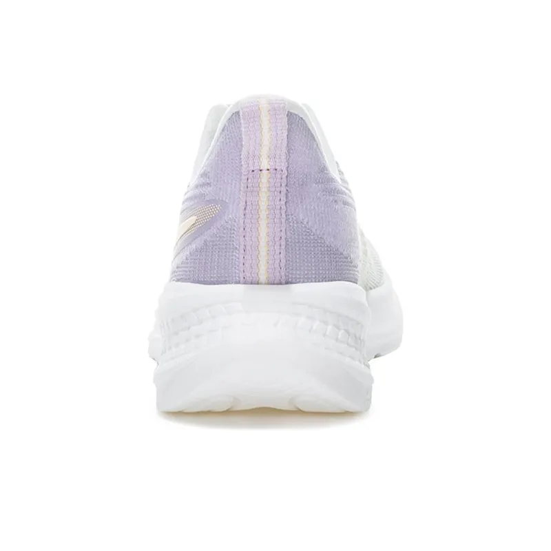Erke Cushioning Wear-Resistant Low-Top Casual Running Shoes Women's White Green Purple-4