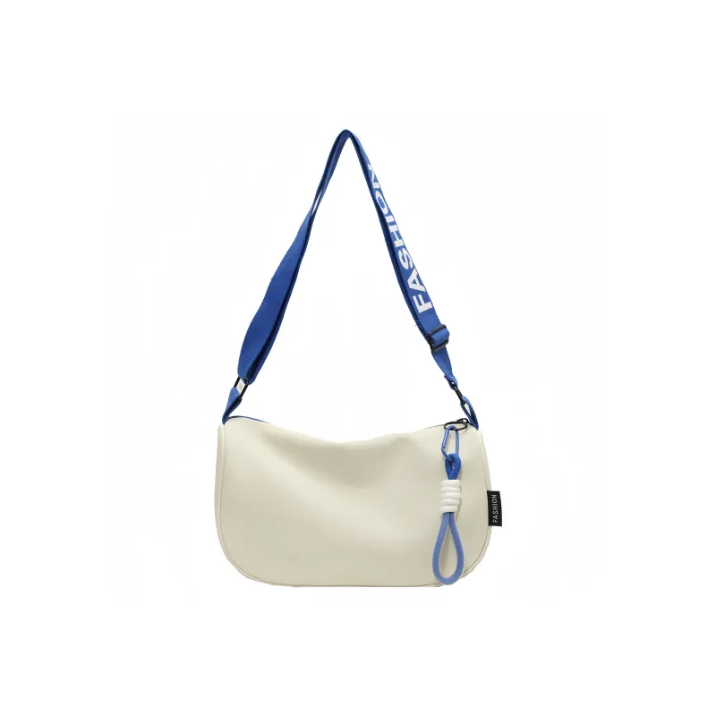 GOBLIN SHARKS 1759 Fabric Shoulder Bag Regular Unisex Black/White & Black/White & Blue-9
