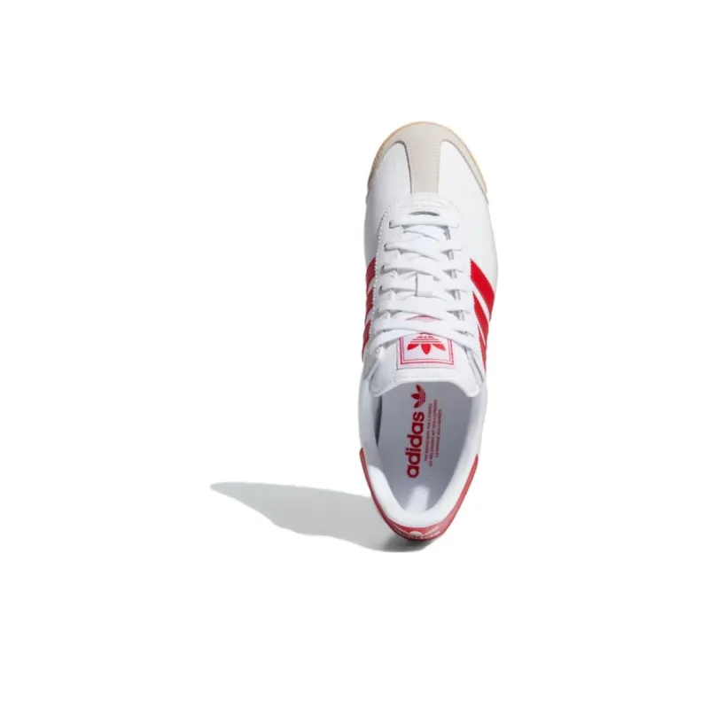 Adidas Originals Samoa Non slip Lightweight Low Top Skateboard Shoes Men's White Red-3