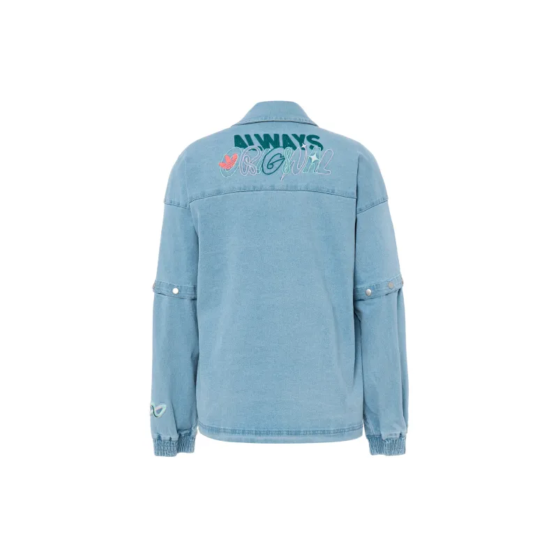 Adidas Originals Denim Jacket Women's Gray Blue-1