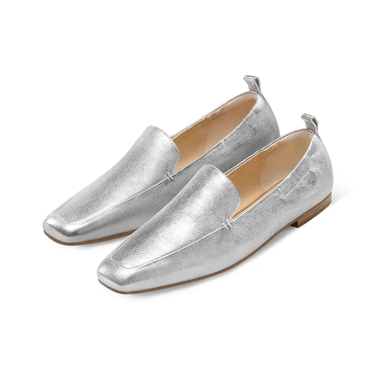 7or9 Frosting Candy Song Casual Single Shoes 1.8cm Women's Silver-1