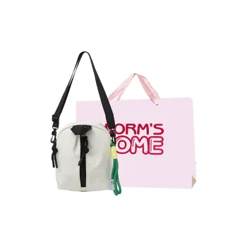 Worm's Home Canvas Canvas Bag Crossbody Bag Unisex White/Black/Red/Green/Blue