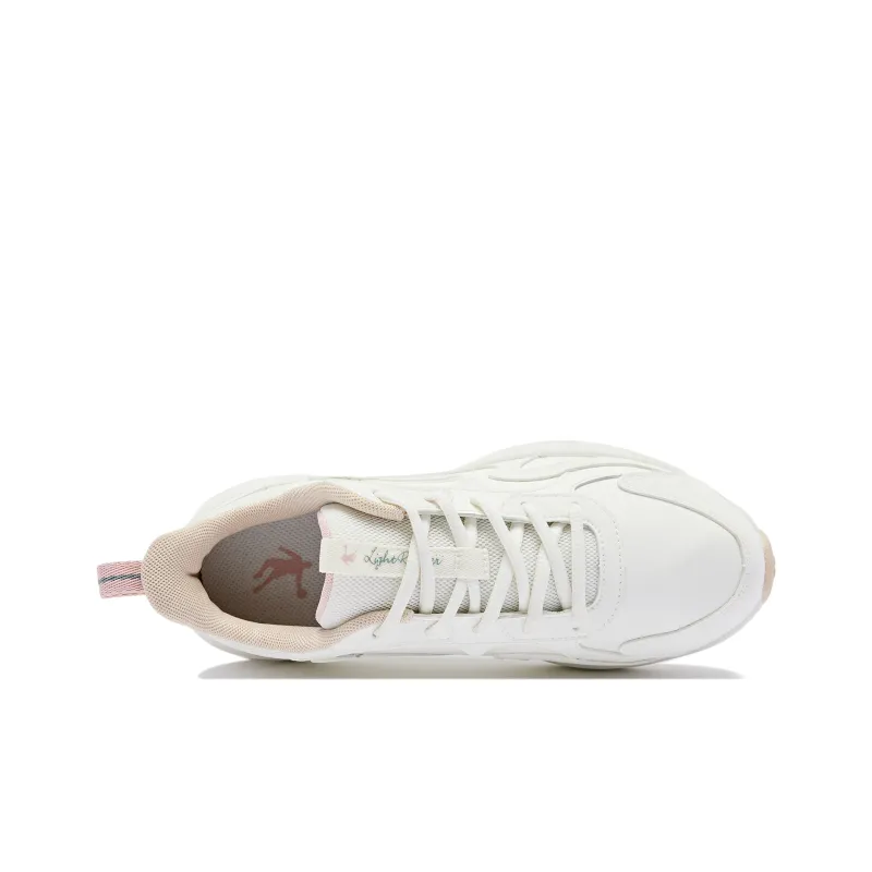 QIAODAN Anti-Slip Wear-Resistant Low-Top Running Shoes Women's White-3