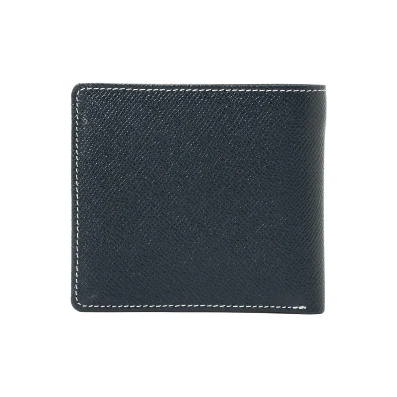 Beams Whitehouse Cox Collaboration Cow Leather Wallet Men's Black/Brown With Marine Blue/Marine Blue With Red-8