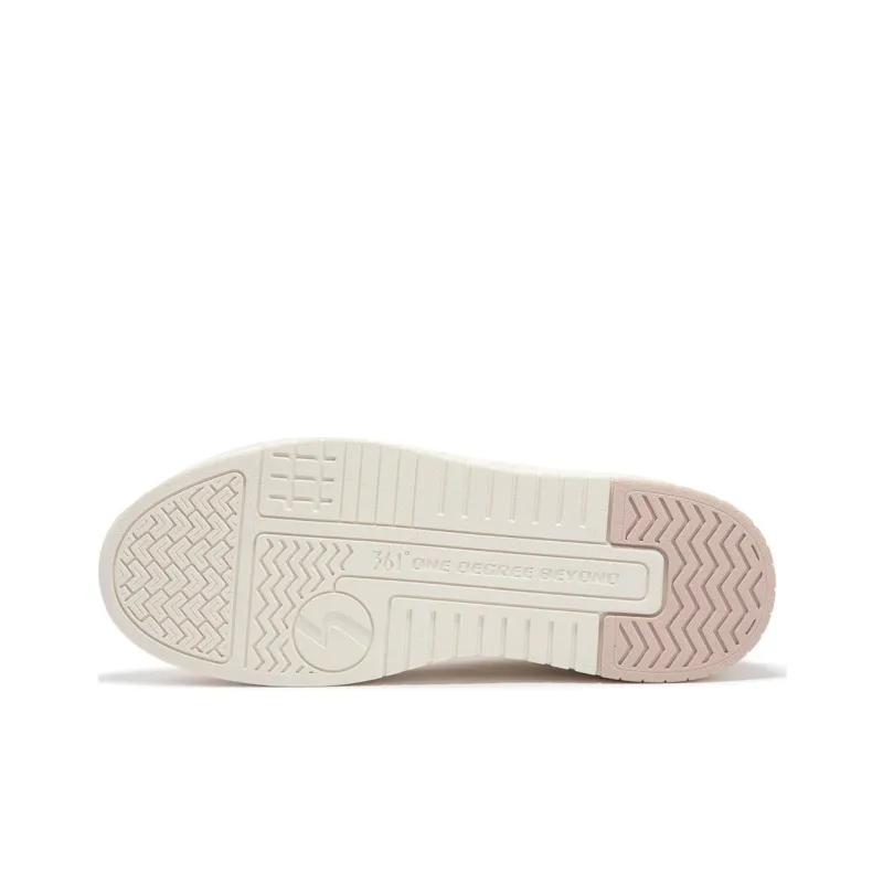 361° Slip Resistant Cushioning Wear Resistant Low Top Skateboard Shoes Women's White Pink-6