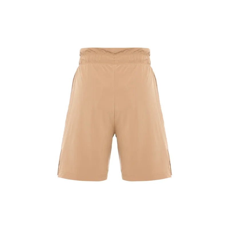Nike Women'ss Drawstring Straight Leg Shorts Brown-1