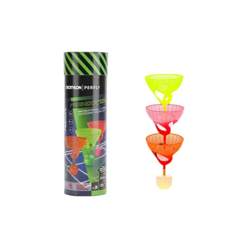 DECATHLON Nylon Shuttlecock 3 Pack Nylon Everyday Shuttlecocks