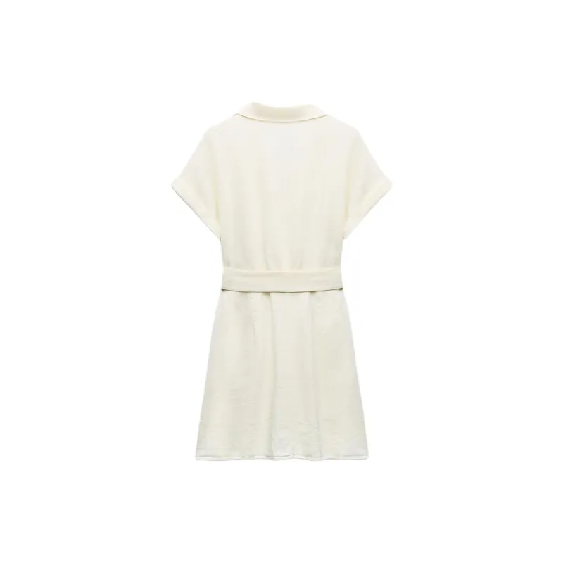 ZARA Short-Sleeved Dresses Women's Yellow-1