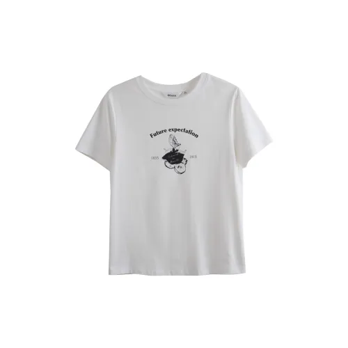 Olrain T-Shirts Women's Coconut Milk White