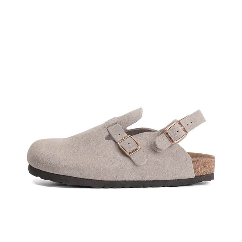 Khadgar Mules Slip on Shoes With Partial Coverage, Reversible, Birkenstock, Cork Soft Sole Closed Toe Slippers Unisex-1