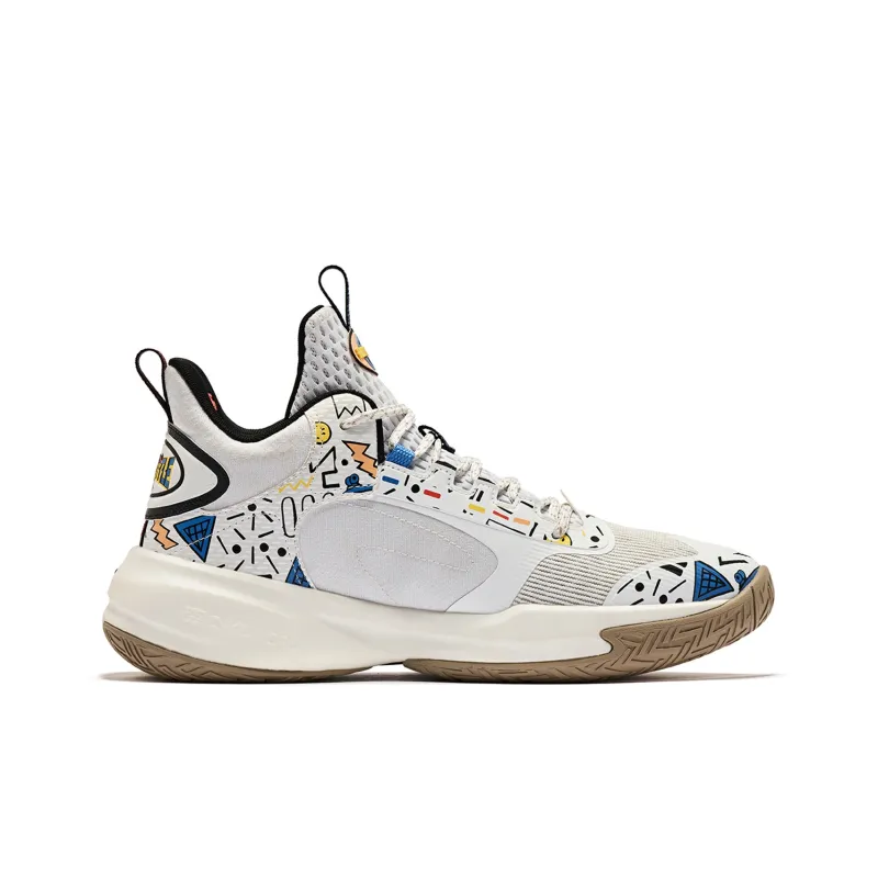 QIAODAN Sharp Edge 6.0 Cushioning Anti Slip And Wear Resistant Rebound Low Top Basketball Shoes Men's White Black-1