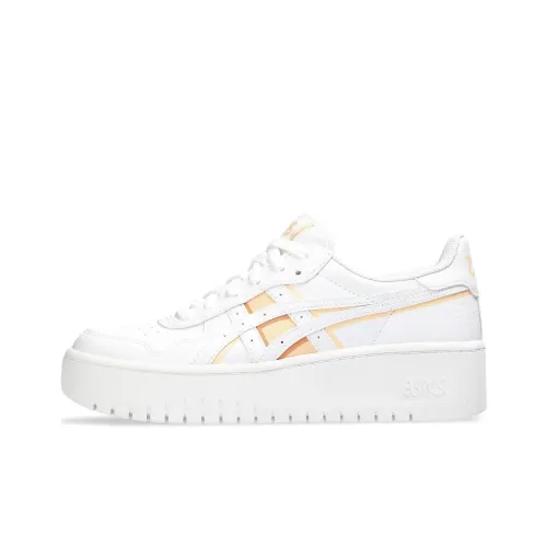 Asics JAPAN S Skateboard Shoes Women's Low-Top White Apricot/Yellow