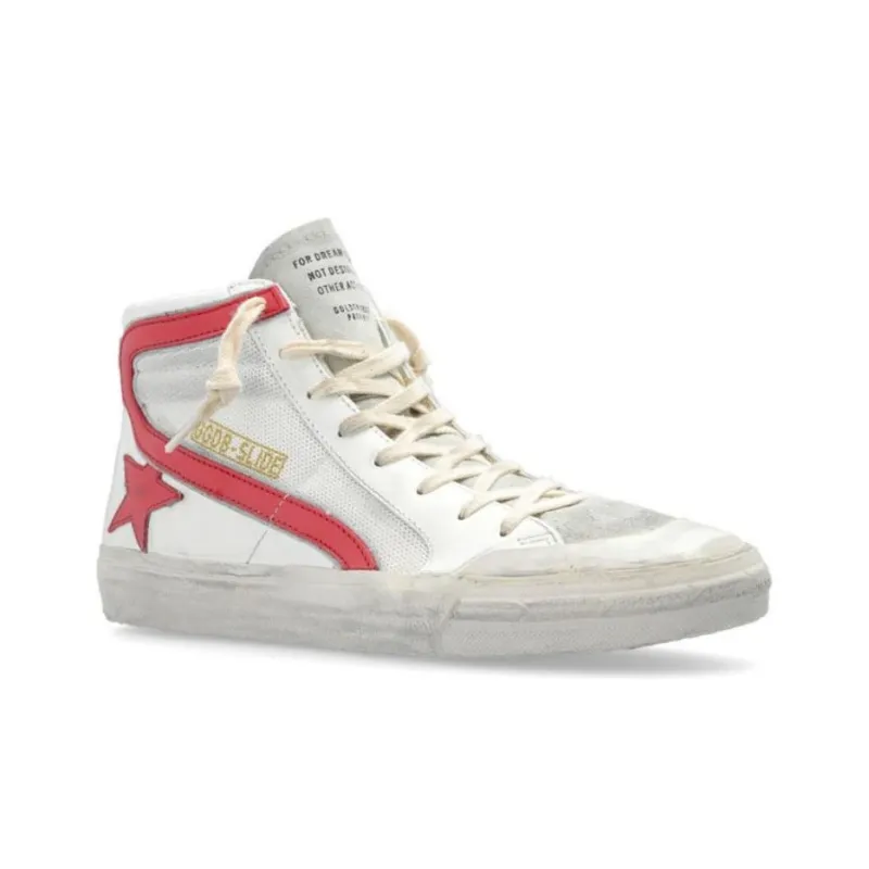 Golden Goose Slide Double Quarter Penstar High Top Skateboard Shoes Women's White-2