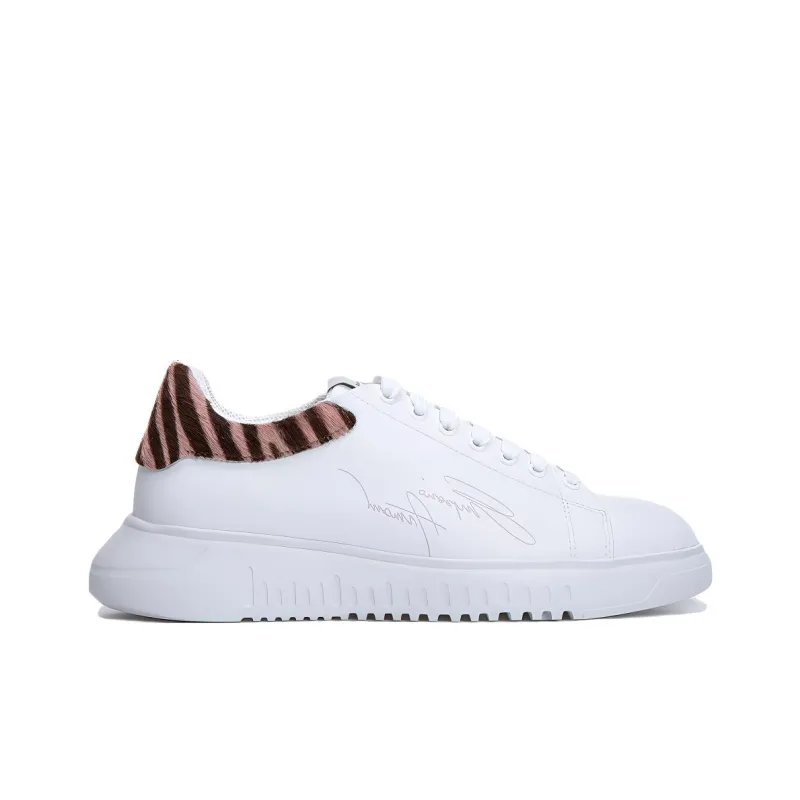 EMPORIO ARMANI Low Top Skateboard Shoes Women's White-1