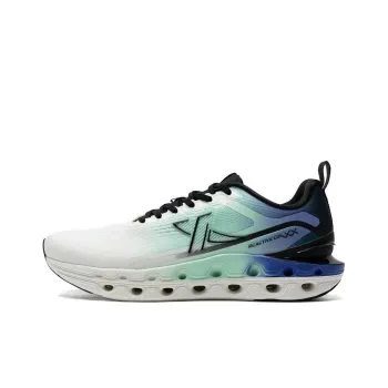 XTEP Slip Resistant And Breathable Low Top Running Shoes Men's Light Turquoise Black