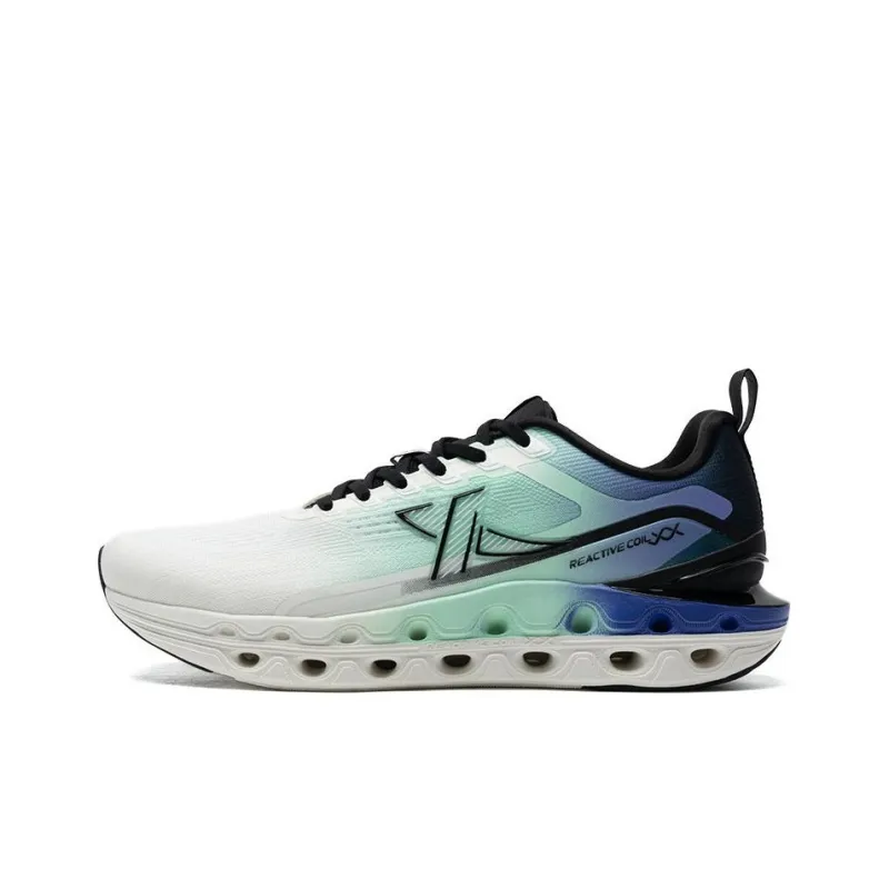 XTEP Slip Resistant And Breathable Low Top Running Shoes Men's Light Turquoise Black-0