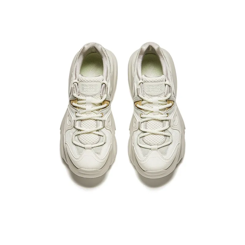 Anta Life Collection Wear resistant And Lightweight Low Top Casual Shoes Women's Ivory White-2