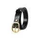 Gold Buckle Black Strap (Top Grain Cow Leather)