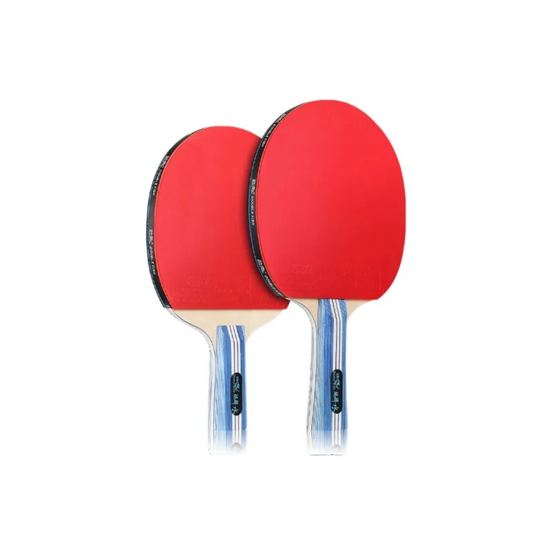 DOUBLEFISH Ping Pong Paddles Unisex Pure Wood Red Horizontal Beat Straight Beat-16